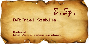 Dániel Szabina névjegykártya